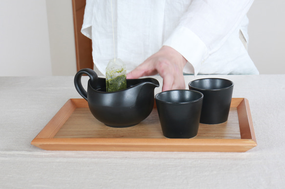 湯冷ましに、お手軽急須としても　愛知県常滑産・玉光窯さんのつくる常滑焼・湯冷まし・300cc 9枚目の画像