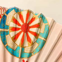 【受注制作】着物扇子　アンティークの絹の着物使用　日本の京都の職人が手仕事で制作　オンリーワン　プレゼントに最適 #44 5枚目の画像