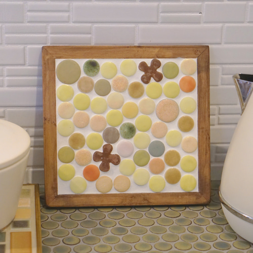 一点物】ハンドメイドタイルの壁飾り【 壁掛け／インテリア雑貨  