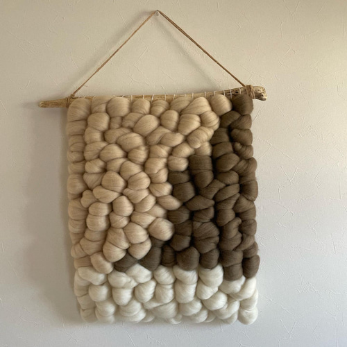 ウィービングタペストリー 羊毛 マクラメ インテリア 壁掛け 北欧 手織