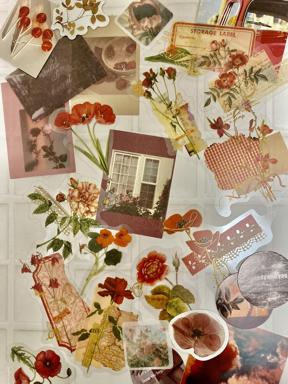 海外 韓国 作家 ステッカー コラージュ素材 209柄634枚セット 海外 韓国 作家 ステッカー コラージュ素材 209柄634枚セット