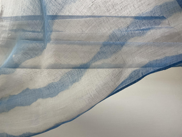 水色のギャザーカーテン＆暖簾 9枚目の画像