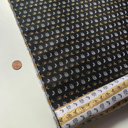 ジャガード織物　手芸生地　スネア・シンバル・ペダル・チューニングキーブラック 3枚目の画像
