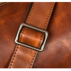 本革製ショルダーバッグ 植物タンニン鞣しメッセンジャーバッグ ヴィンテージシリンダーサッチェル ユニセックス 10枚目の画像