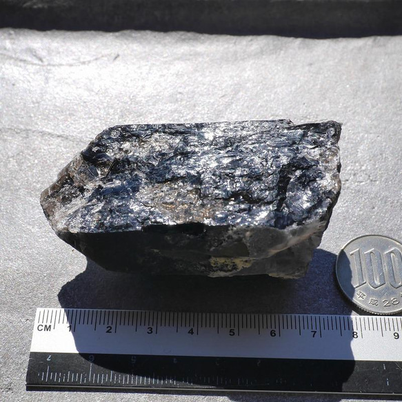 天然石 約74mmモリオン(山東省産) 約116g 天然黒水晶 原石ラフ鉱物テラリウム素材[smr-220308-01] 12枚目の画像