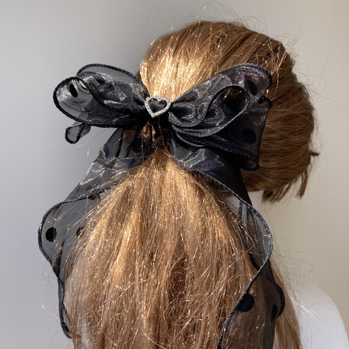 再販ハンドメイド♡リバティ×ギンガム、タグ オーガンジーフリルポニー 紫 5d32f258db96ce5cb7c520bc17d1f3