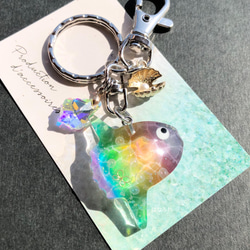 シーグラス レジン チャーム ストラップ クラゲちゃんかな♡ シーグラス レジン チャーム ストラップ クラゲちゃんかな
