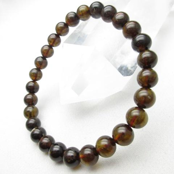 ブラウン系トルマリン アシンメトリーブレスレット 14kgf ブラウン トルマリンブレスレット】/size(16㎝)/【希少カラー