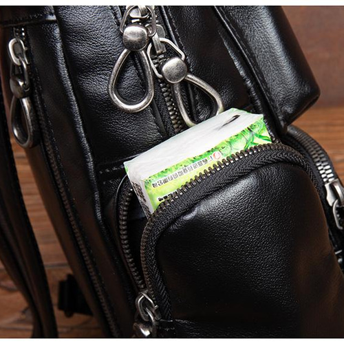 カーフスキンバックパック 片方の肩と両肩は変更可能本革リュック