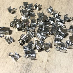 留め具 金具 シルバー 4mm×6.5mm 60個セット 7枚目の画像