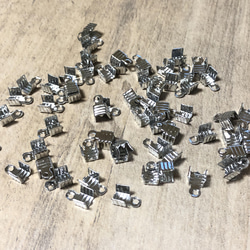 留め具 金具 シルバー 4mm×6.5mm 60個セット 6枚目の画像