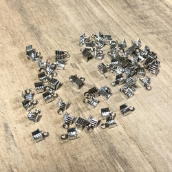 留め具 金具 シルバー 4mm×6.5mm 60個セット 5枚目の画像