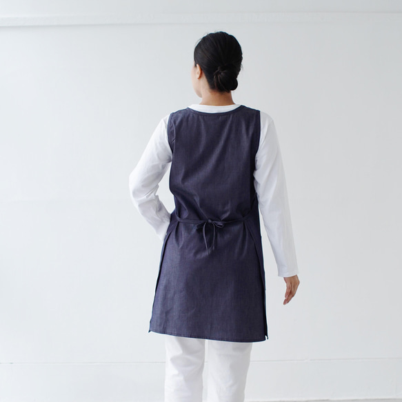 ビブエプロン　bib apron / ライトオンスデニム　インディゴ 12枚目の画像