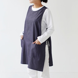 ビブエプロン　bib apron / ライトオンスデニム　インディゴ 1枚目の画像