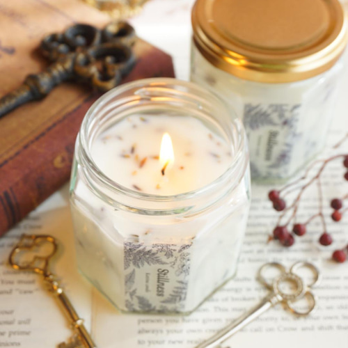 天然精油 / ﾊｰﾌﾞ / ﾗﾍﾞﾝﾀﾞｰ / オーガニックのアロマキャンドル