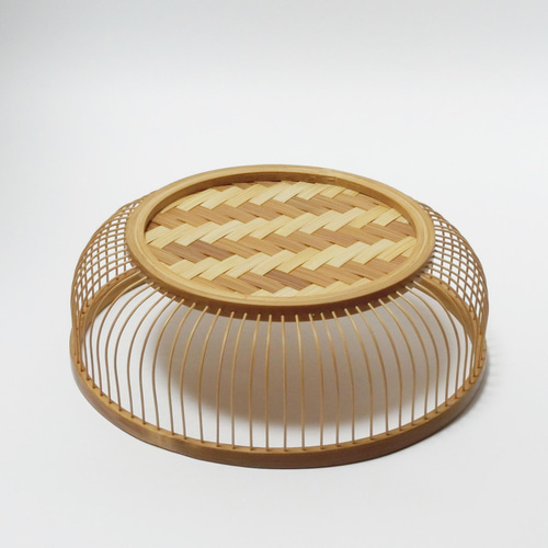 駿河竹千筋細工 盛籠80 煤竹 伝統工芸の竹細工 その他インテリア雑貨