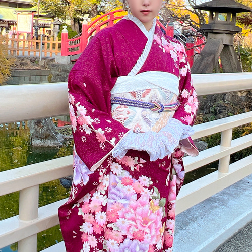 値下げ中】大きいサイズ*着物*レース振袖*成人式 転ぶ 値下げ中】大きいサイズ*着物*レース振袖*成人式 転ぶ