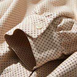 優雅 Marueli 襯衫，長袖襯衫上衣，米色，適合成人 220307-2 第3張的照片