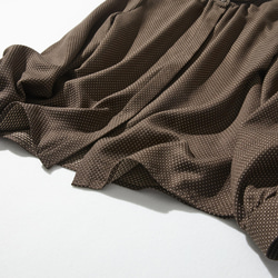 優雅 Marueli 襯衫，長袖襯衫襯衫，棕色，適合成人 220307-3 第3張的照片
