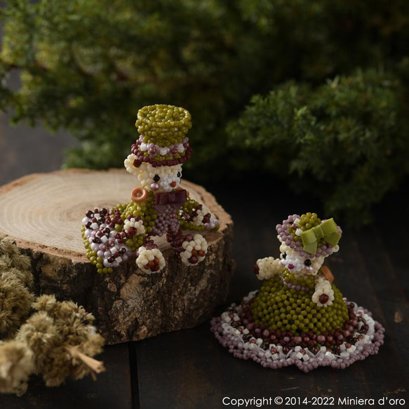 【Creema限定】【手作りキット】パーティーテディベアセット～Kogiku ・Nishiki～ 2枚目の画像