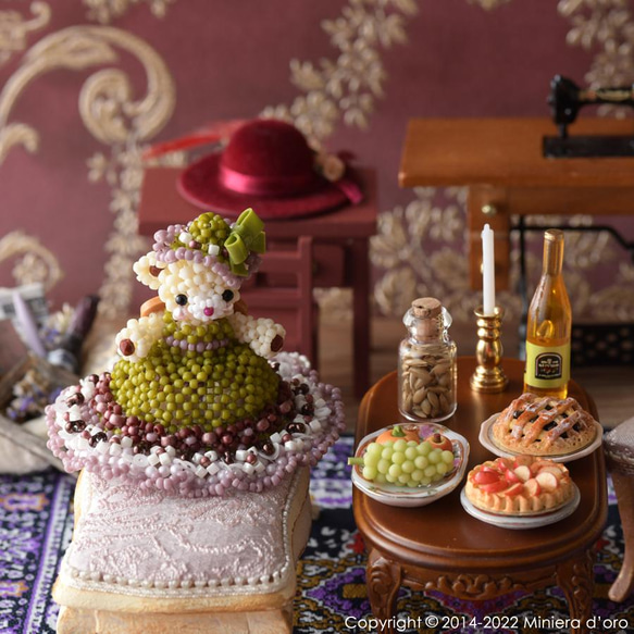 【Creema限定】【手作りキット】パーティーテディベアセット～Kogiku ・Nishiki～ 5枚目の画像