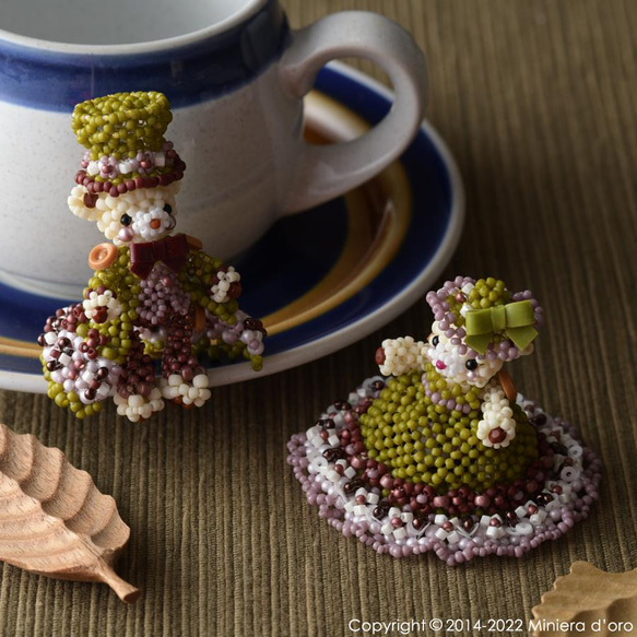 【Creema限定】【手作りキット】パーティーテディベアセット～Kogiku ・Nishiki～ 15枚目の画像