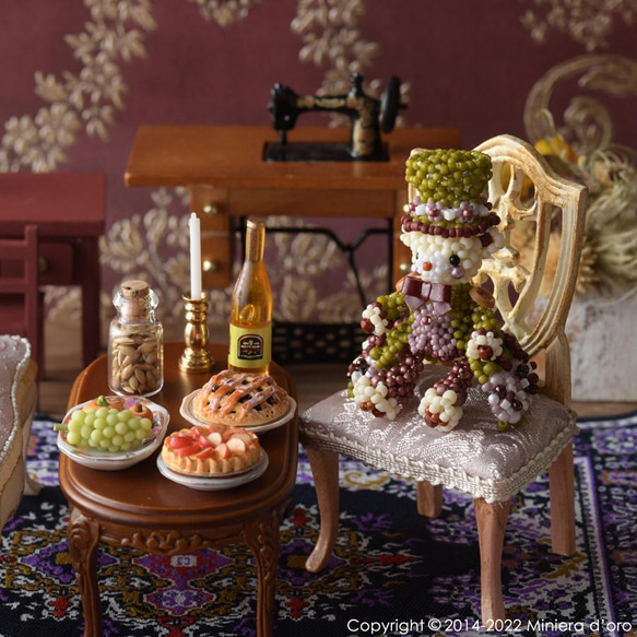 【Creema限定】【手作りキット】パーティーテディベアセット～Kogiku ・Nishiki～ 4枚目の画像