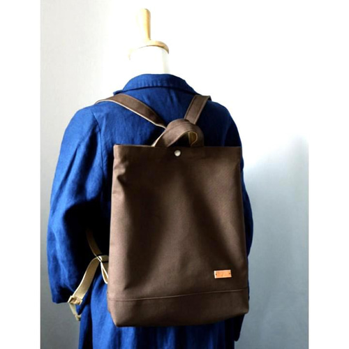 毎日のリュック◇A4◇倉敷帆布◇キャメル リュック・バック