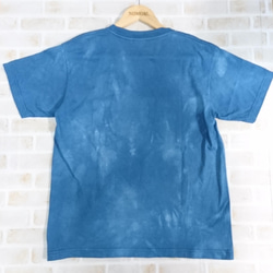 【藍染の森】手染めオーガニックコットンTシャツ　No.1 4枚目の画像