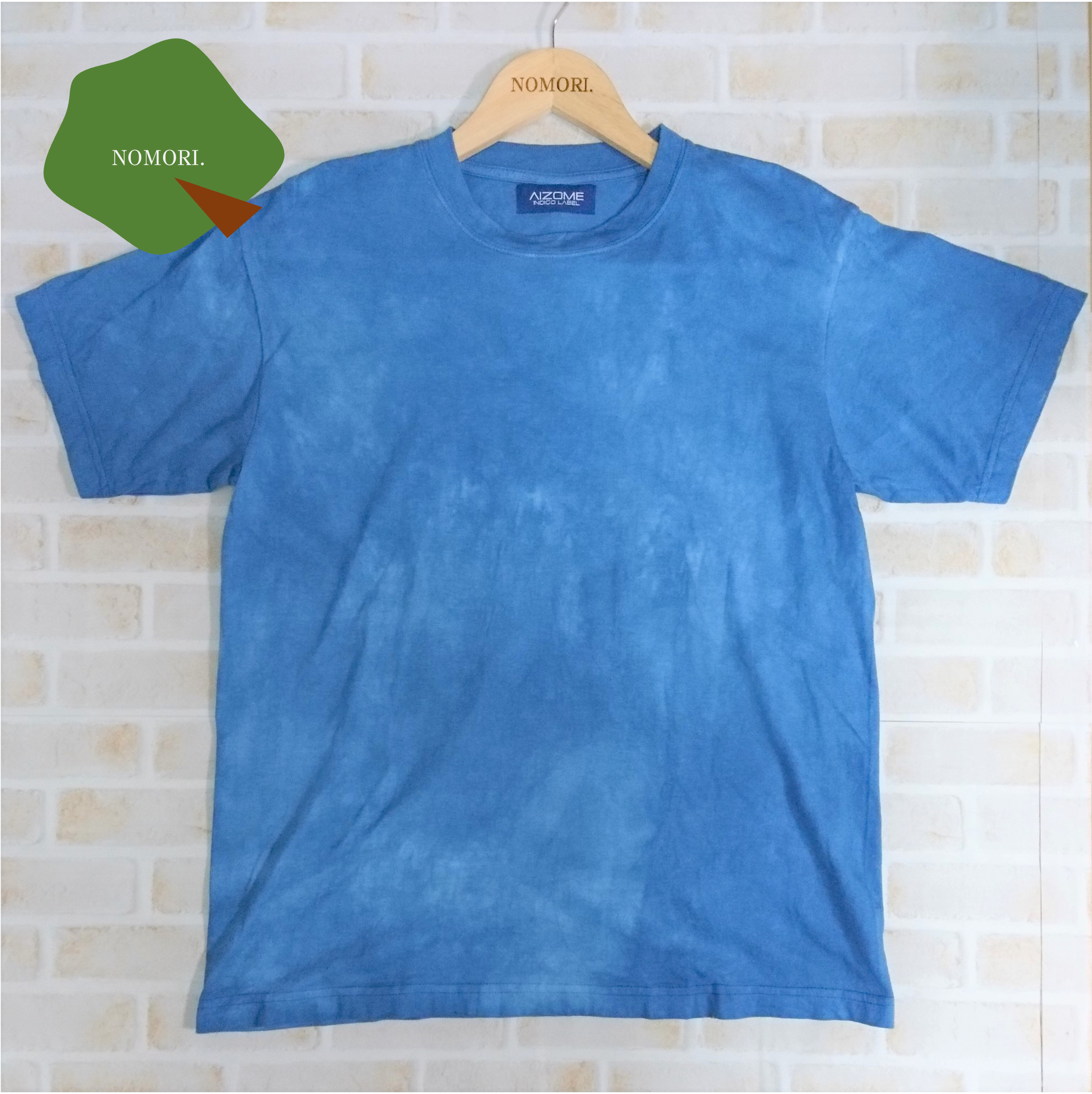 【藍染の森】手染めオーガニックコットンTシャツ　No.1