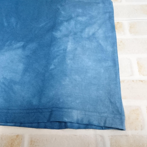 【藍染の森】手染めオーガニックコットンTシャツ　No.3 3枚目の画像
