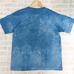【藍染の森】手染めオーガニックコットンTシャツ　No.3 4枚目の画像