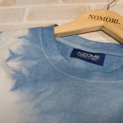 【藍染の森】-和心- 手染めオーガニックコットンTシャツ　No.4 4枚目の画像