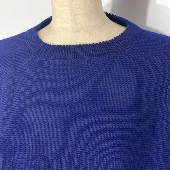 ニット トップス ネイビー ★287 SIMPLE TOPS NAVY　法被セットアップ 3枚目の画像