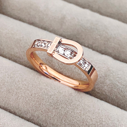 ホースシュー 馬蹄リング ステンレスリング ステンレス指輪 ピンキー