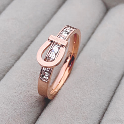 美品 アバランチ ホースシュー 馬蹄 ラインストーン リング 24号 va0096.jpg