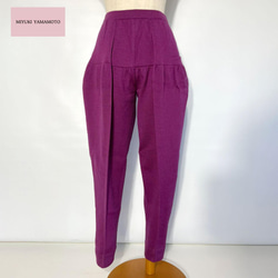 ニット スリムスラックス パープル ★290 SLIM SLACKS PURPLE　法被セットアップ 1枚目の画像