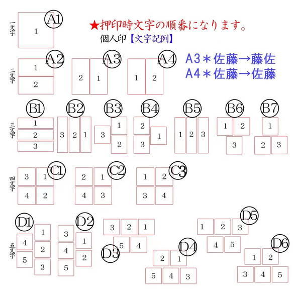 アカネ印鑑サイズ選び自由　印鑑袋付き 3枚目の画像