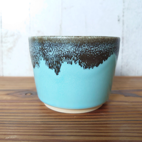 チョコ掛けミントクッキーマグカップ ブラウン/空色 マグカップ tama10