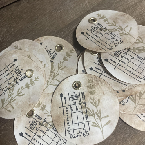 コーヒー染め◯タグ15枚 タグ・台紙 きまぐれハウスM 通販 13561292