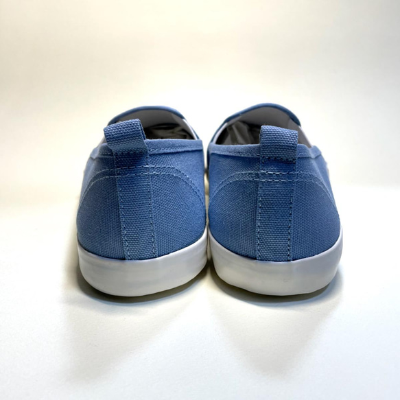 價格便宜♪ 輕懶人鞋（淡藍色×藍色閃光）22.5cm～24.5cm 腳趾顏色可半訂購 第5張的照片