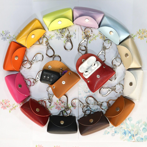 本革エアーポッズプロケース/スマートキーケース/バッグ型/ミニポーチ