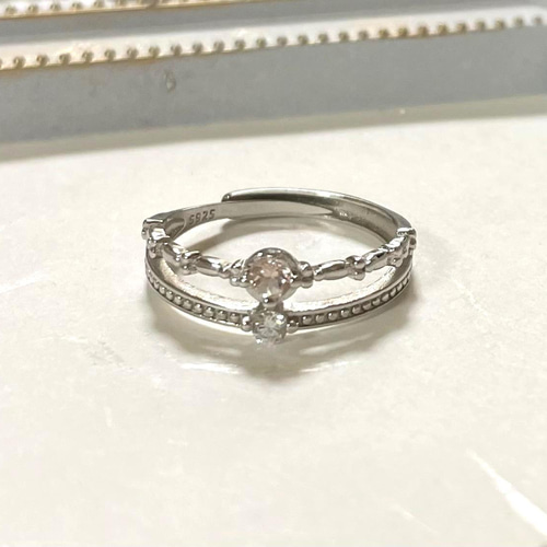 モルガナイト　silverリング va vendome aoyama 指輪 リング モルガナイト リング レディース