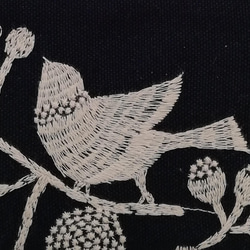 【点と線模様製作所】bird garden    8号帆布   ペンケース 『幸福:飛躍』鳥 5枚目の画像