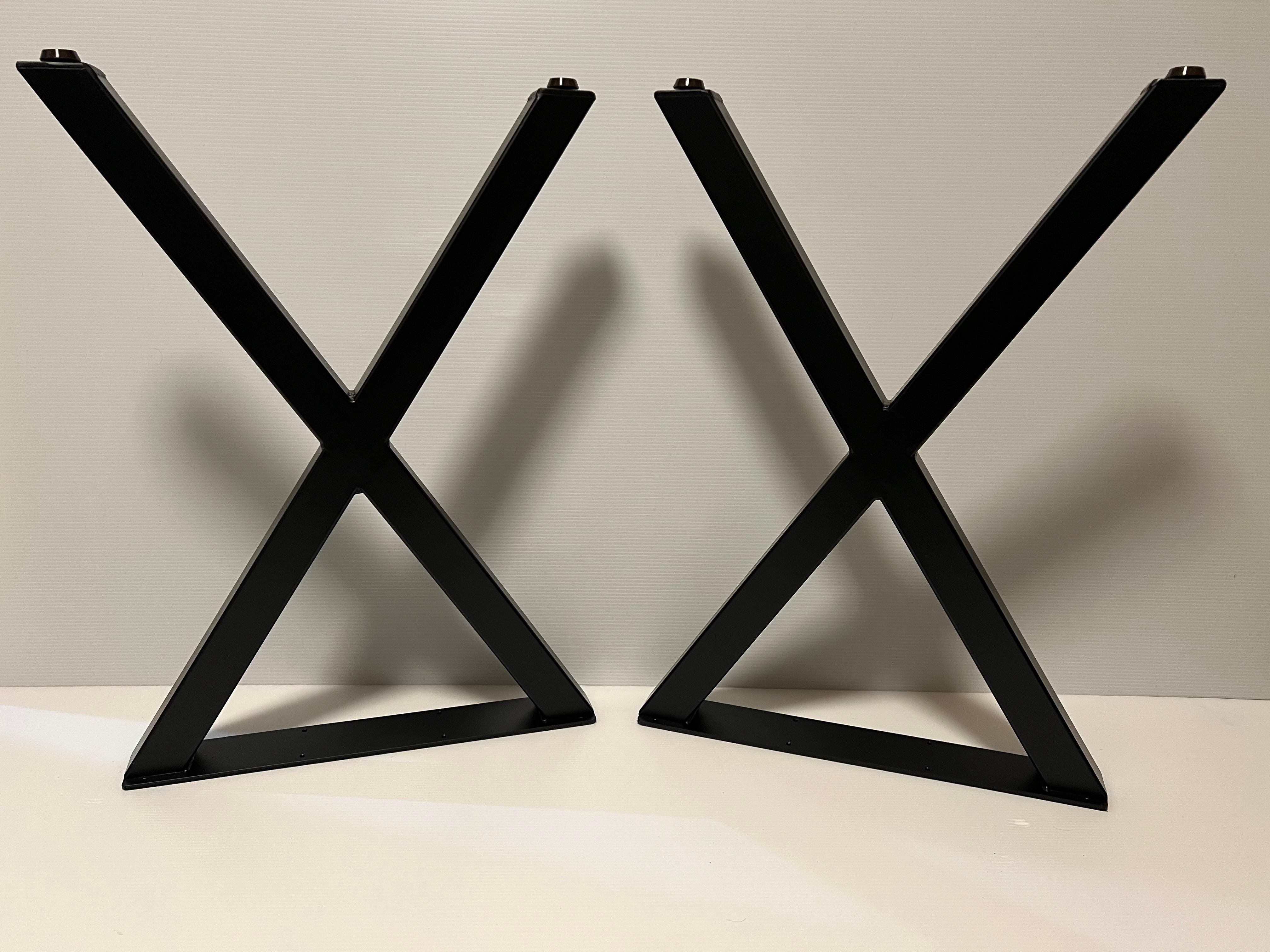 【Ｘ型アイアン脚】　50角パイプ仕様　アジャスター付　ダイニングテーブル　オーダー可能