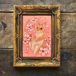 15万円です。ウサギちゃん(絵画) 15万円です。ウサギちゃん(絵画) 絵画 アートポスター うさぎの