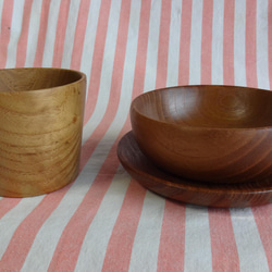 桑の木のミニカップと豆皿2枚セット 8枚目の画像