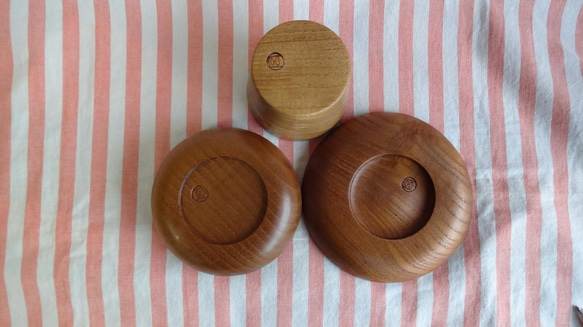 桑の木のミニカップと豆皿2枚セット 4枚目の画像