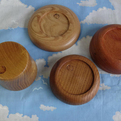 桑の木のミニカップと3種の豆皿セット 4枚目の画像