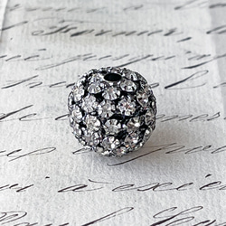 Rhinestone Ball Beads 約17mm×18mm [BE-095]＊1個＊Vintage＊ 5枚目の画像